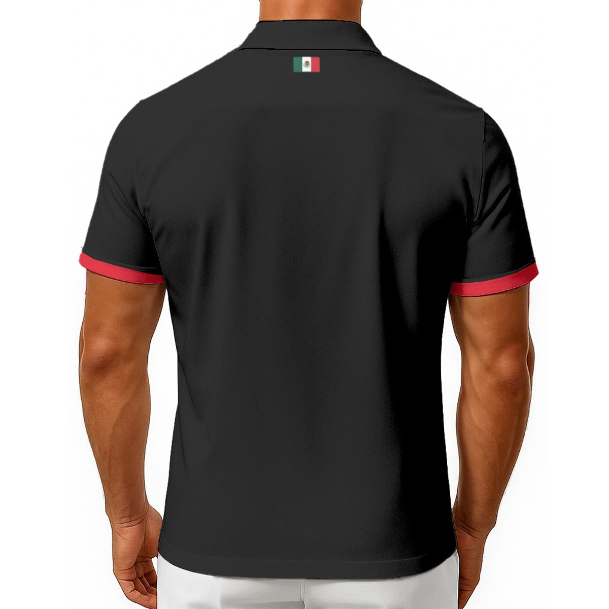 Camisa Hawaiana de México Bandera y Escudo Nacional para Hombre