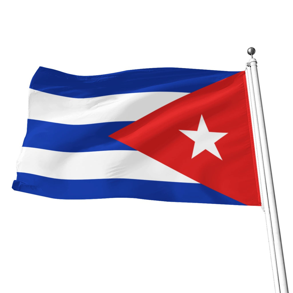 Bandera de Cuba decorativa de poliéster con diseño clásico rojo, blanco y azul
