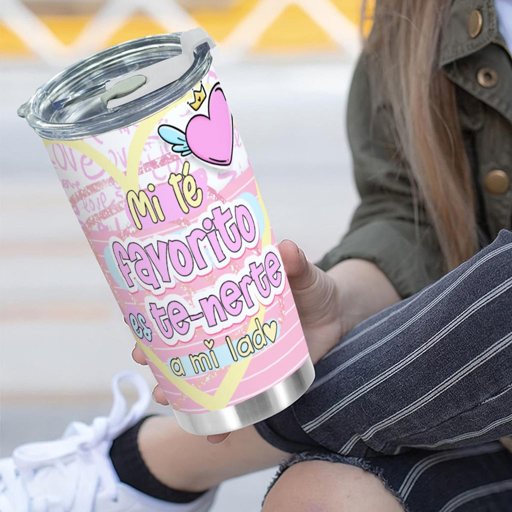 Tumbler - Taza Mi Té Favorito es Tenerte a Mi Lado – Colección San Valentin