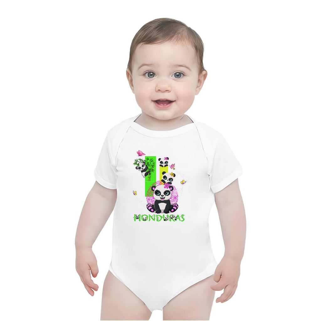 Bodysuit Bebé Panda Honduras –Mameluco Bebé Panda Colorido Algodón 100%