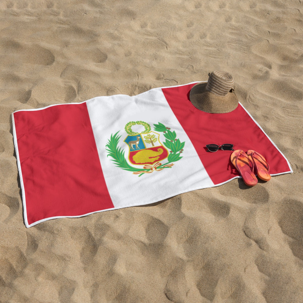 Toalla de Playa Perú Poliéster Diseño Bandera Peruana