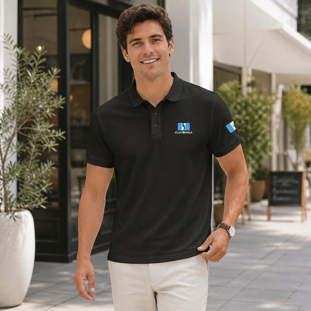 Camisa Tipo Polo de Guatemala  Bordada