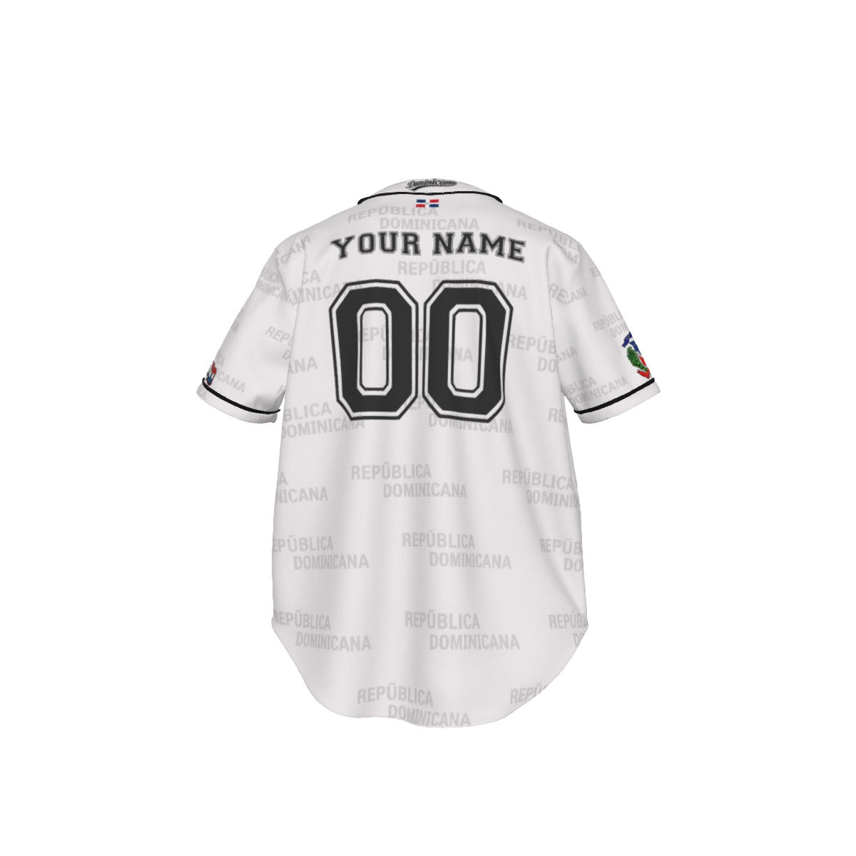 Camiseta Tipo Jersey Béisbol Dominicana Personalizable con Nombre y Número