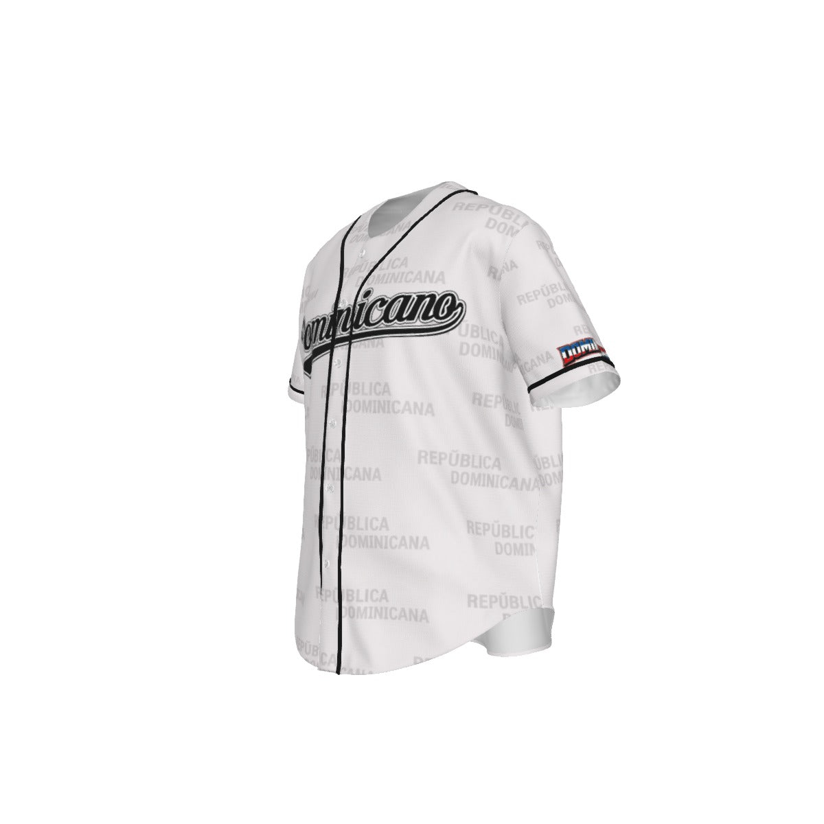 Jersey de béisbol Dominicano gris con escudo República Dominicana