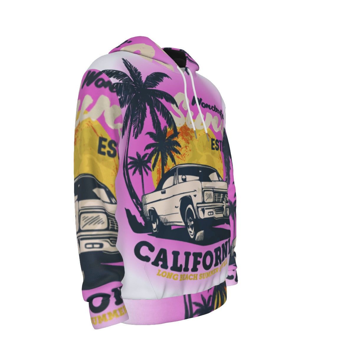Sudadera Hoodie California Retro Long Beach – Interior Afelpado