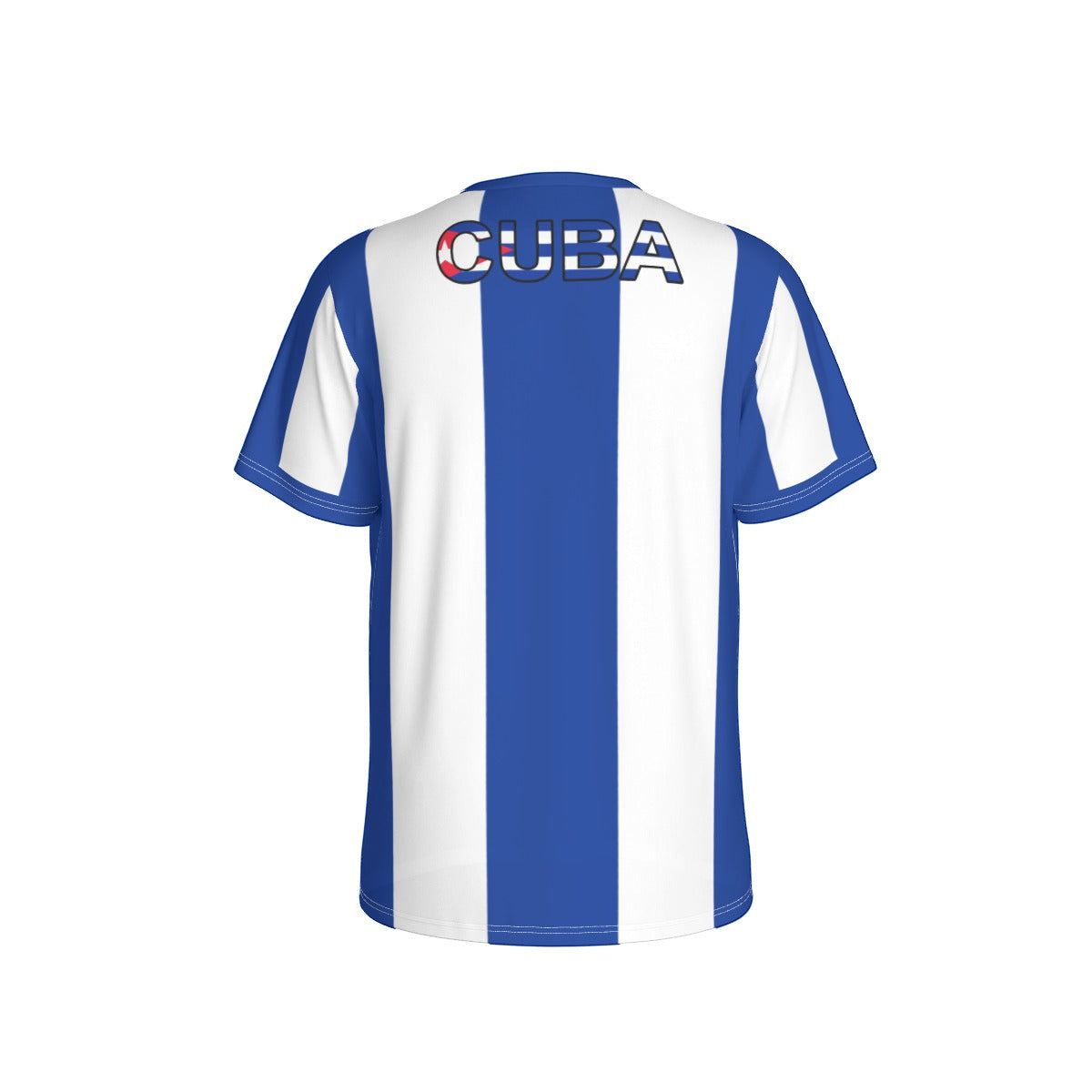 Camiseta Deportiva Cuba Bandera Azul y Blanca