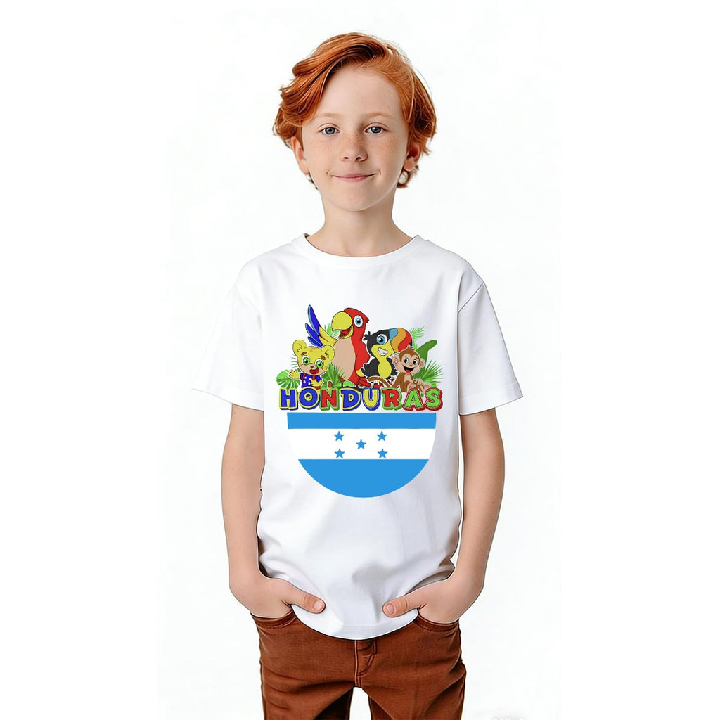 Camiseta Infantil Honduras Diseño Infantil Colorido – Gildan 5000B