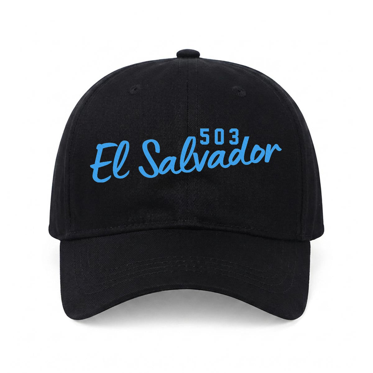 Gorra de El Salvador 503 Bordada Premium Estilo Casual Ajustable de Algodón