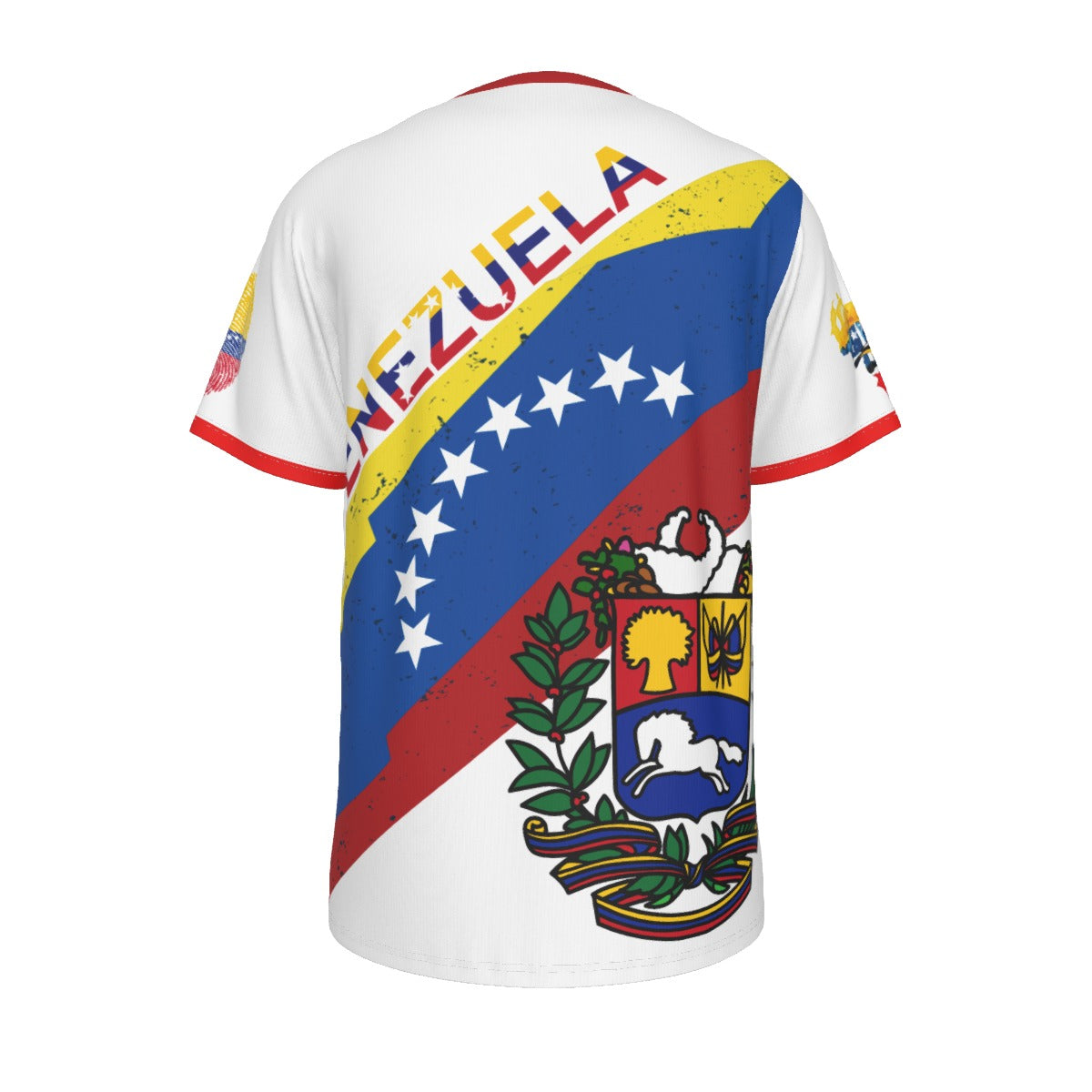Camiseta Venezuela Identidad Nacional – Huella, Escudo y Tricolor Unisex