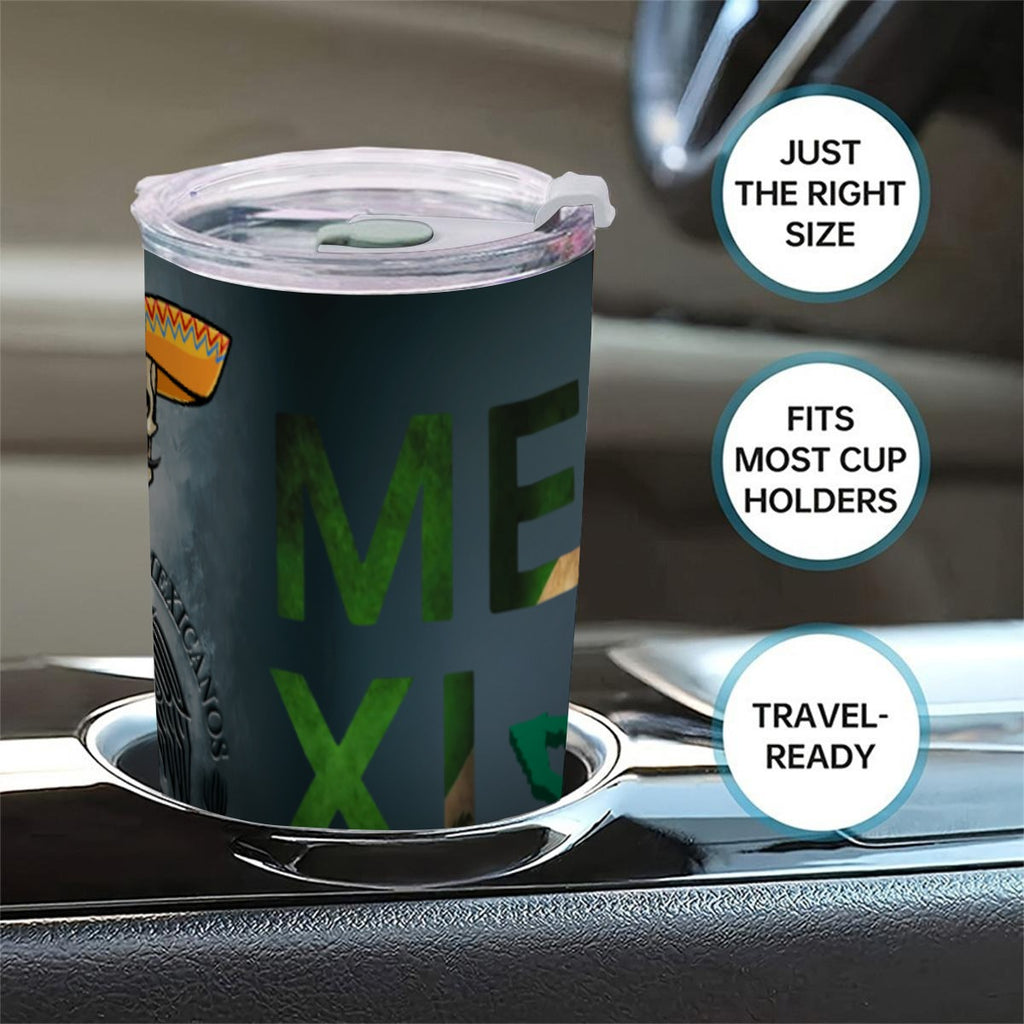 Tumbler Mexico 20oz – Vaso Térmico de Acero Inoxidable con Tapa Antiderrames