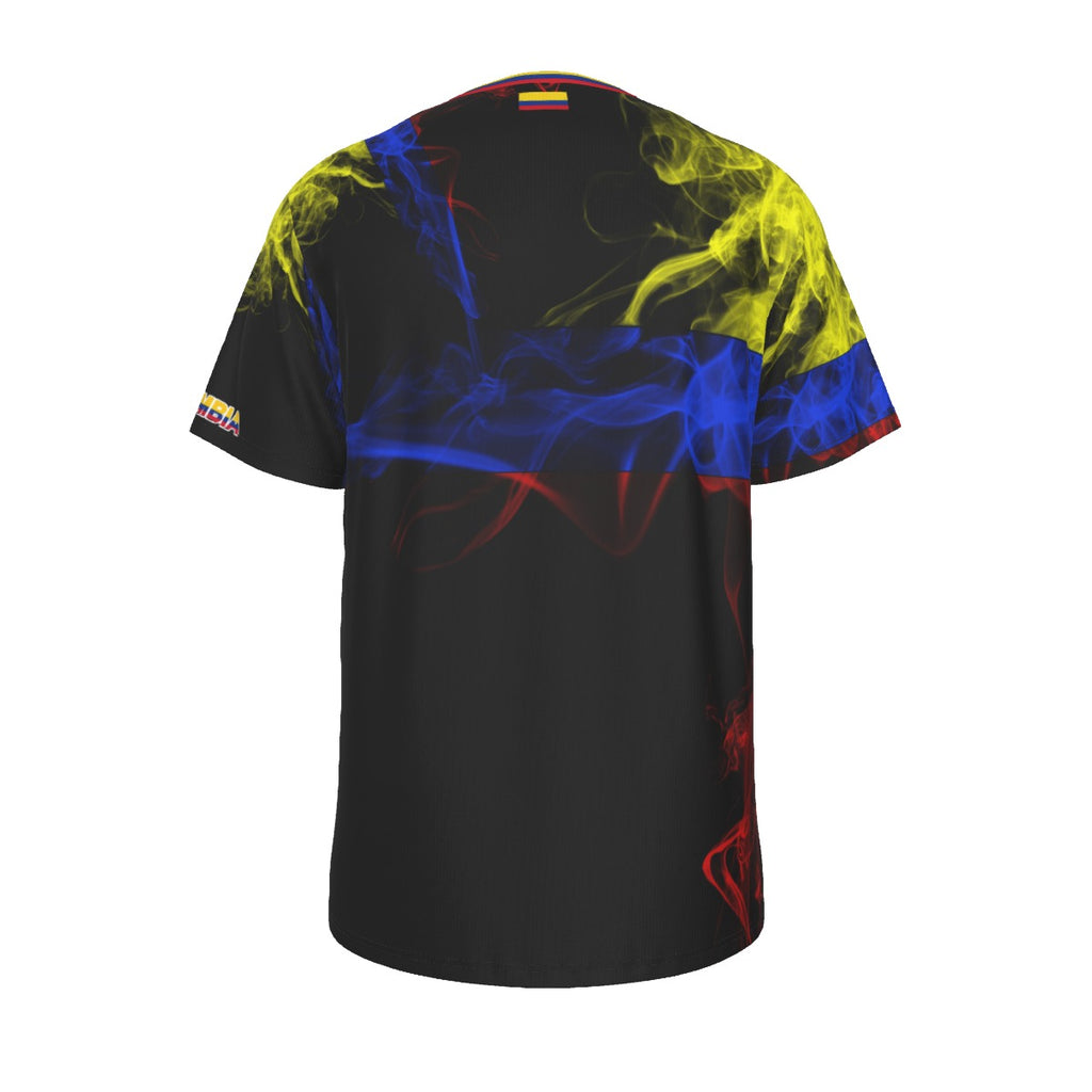 Camiseta Colombia Humo Tricolor Fútbol Hombre