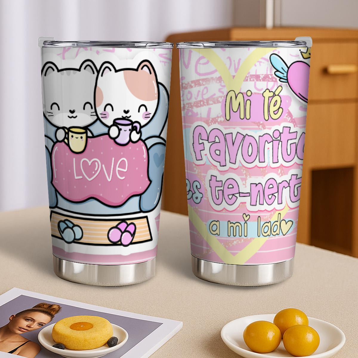 Tumbler - Taza Mi Té Favorito es Tenerte a Mi Lado – Colección San Valentin