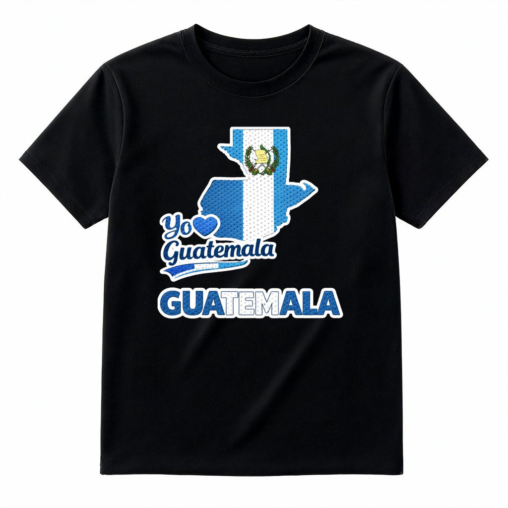 Camiseta Guatemala Yo Amo Guatemala Diseño Patriótico Mapa Bandera