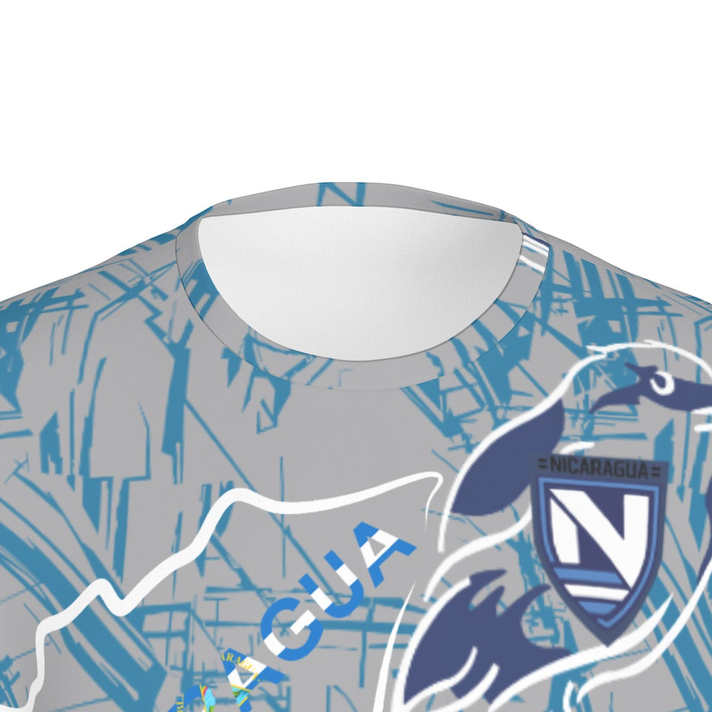 Camiseta Nicaragua Streetwear Simbolos Nacionales  – Espíritu Azul Hombre