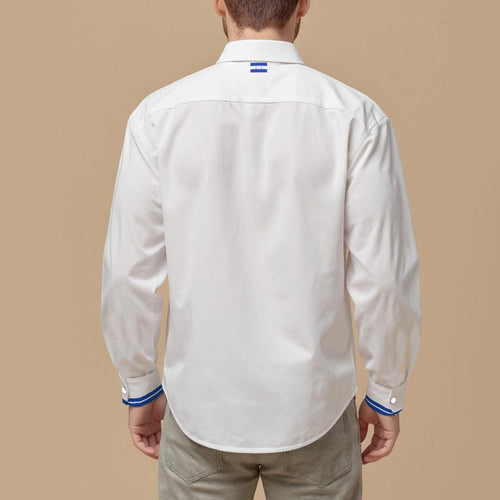 Camisa manga larga hombre Honduras con guacamayas tropicales estilo elegante casual