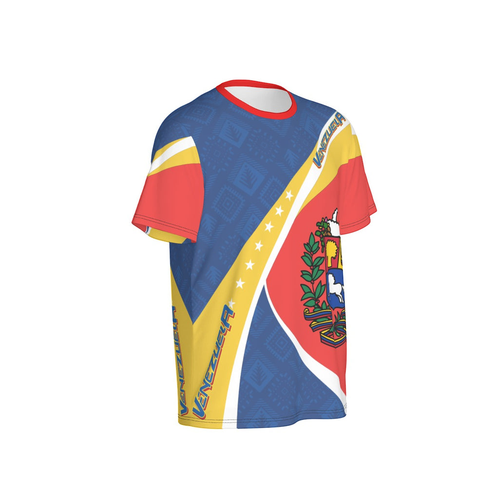 Camiseta Venezuela Patriótica – Escudo Nacional Tricolor Unisex