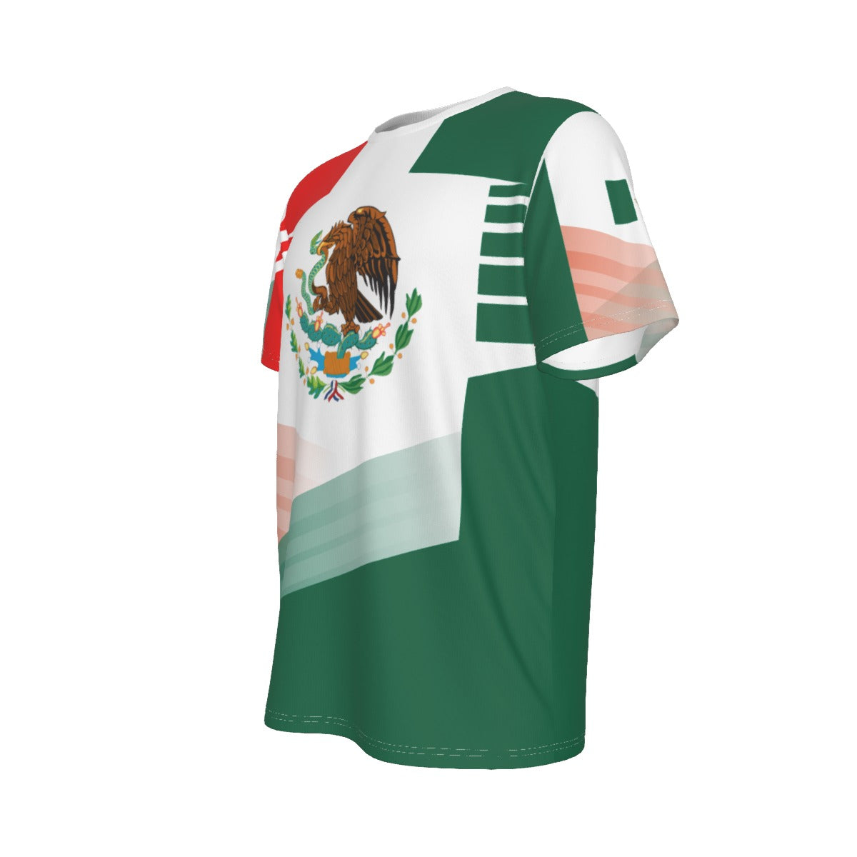 Camiseta México Escudo Nacional Tricolor Moderna Unisex