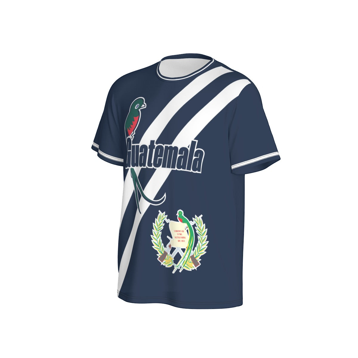 Camiseta Guatemala Quetzal y Escudo Nacional Azul Oscuro Unisex