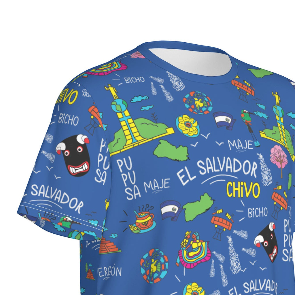 Camiseta El Salvador Cultura Popular Ilustrada