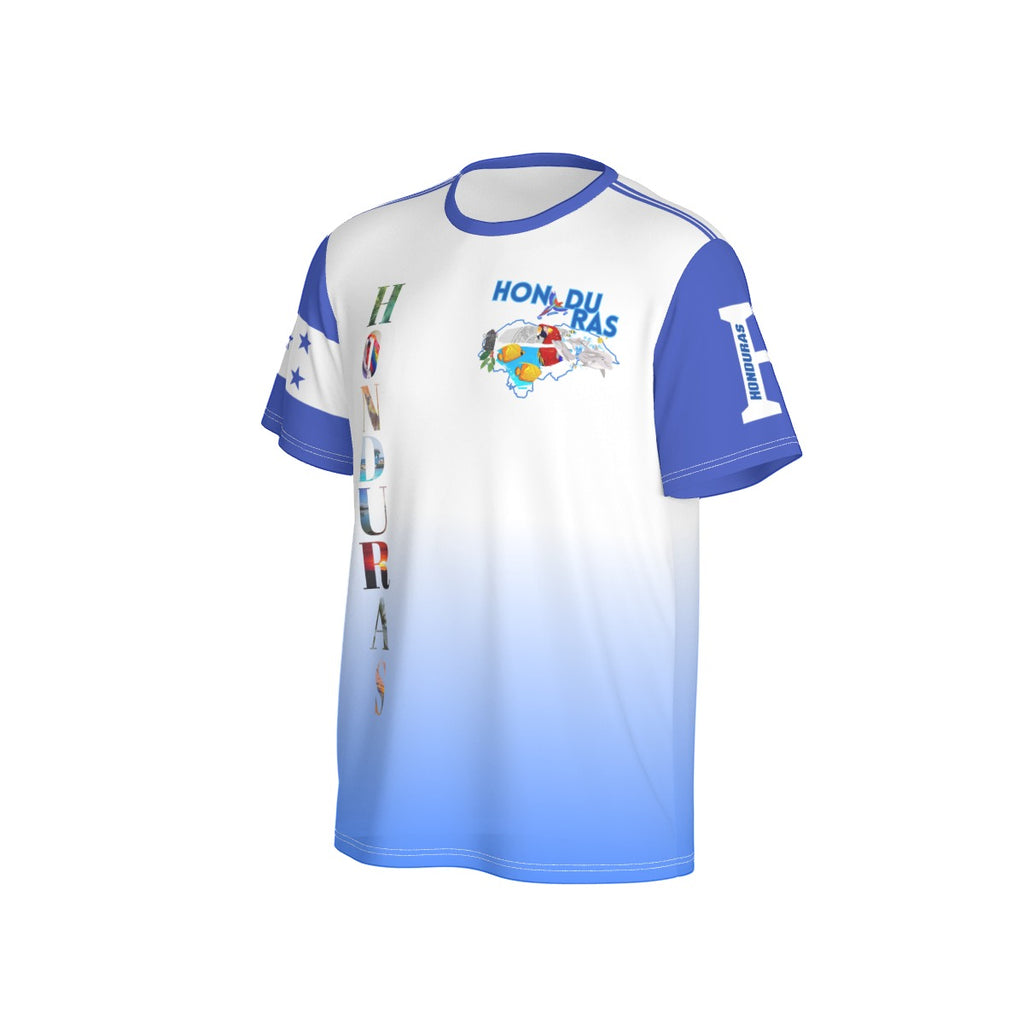 Camiseta Honduras Orgullo Nacional Degradado Azul Unisex