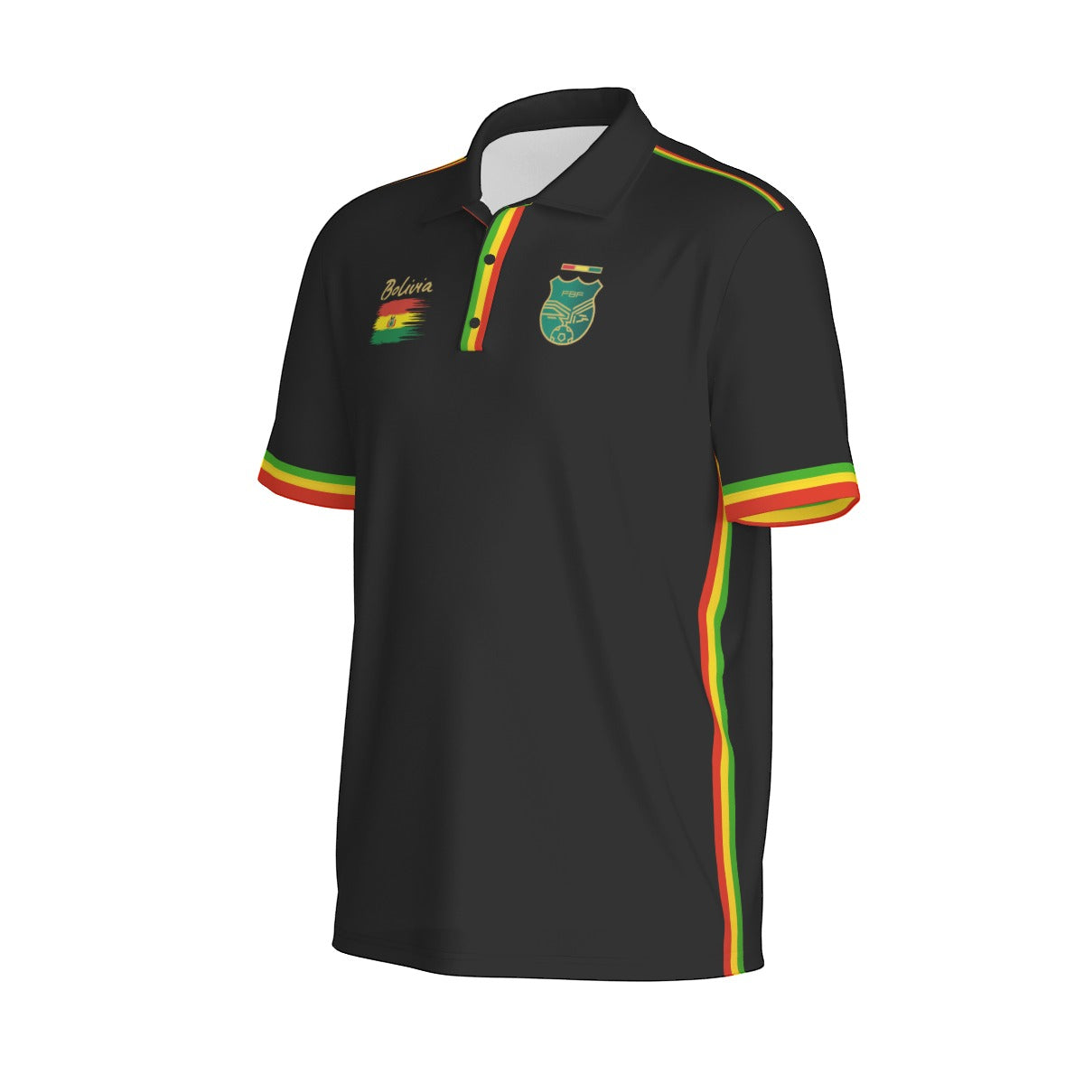 Camisa Tipo Polo de Bolivia Tricolor para Hombre