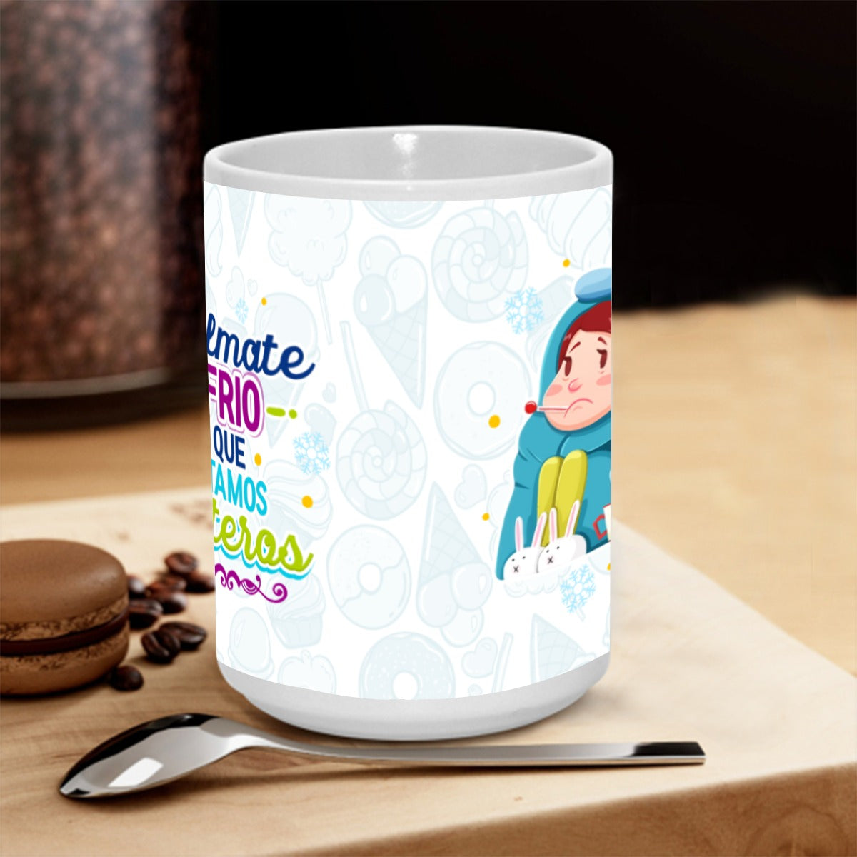 Taza y Tumbler Divertido  Cálmate Frío que Estamos Solteros San Valentin
