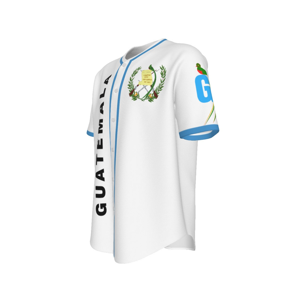 Jersey de Béisbol Guatemala Blanco Estilo Deportivo con Orgullo Nacional
