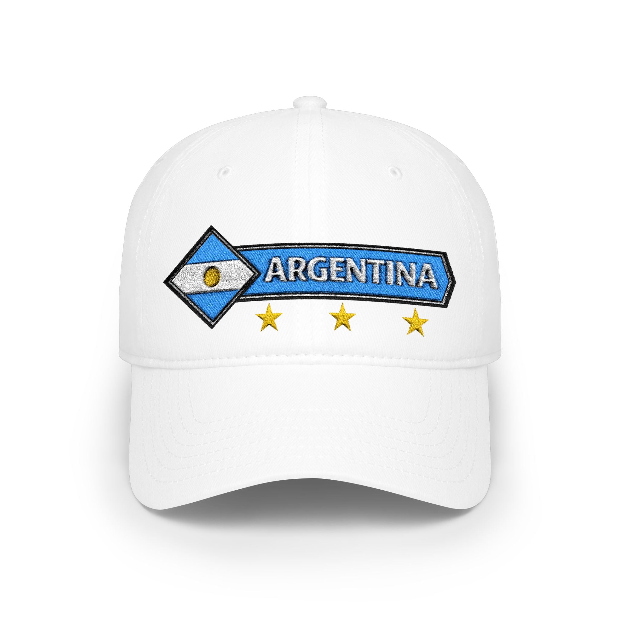 Gorra Argentina Bordada Ajustable Tri Campeón