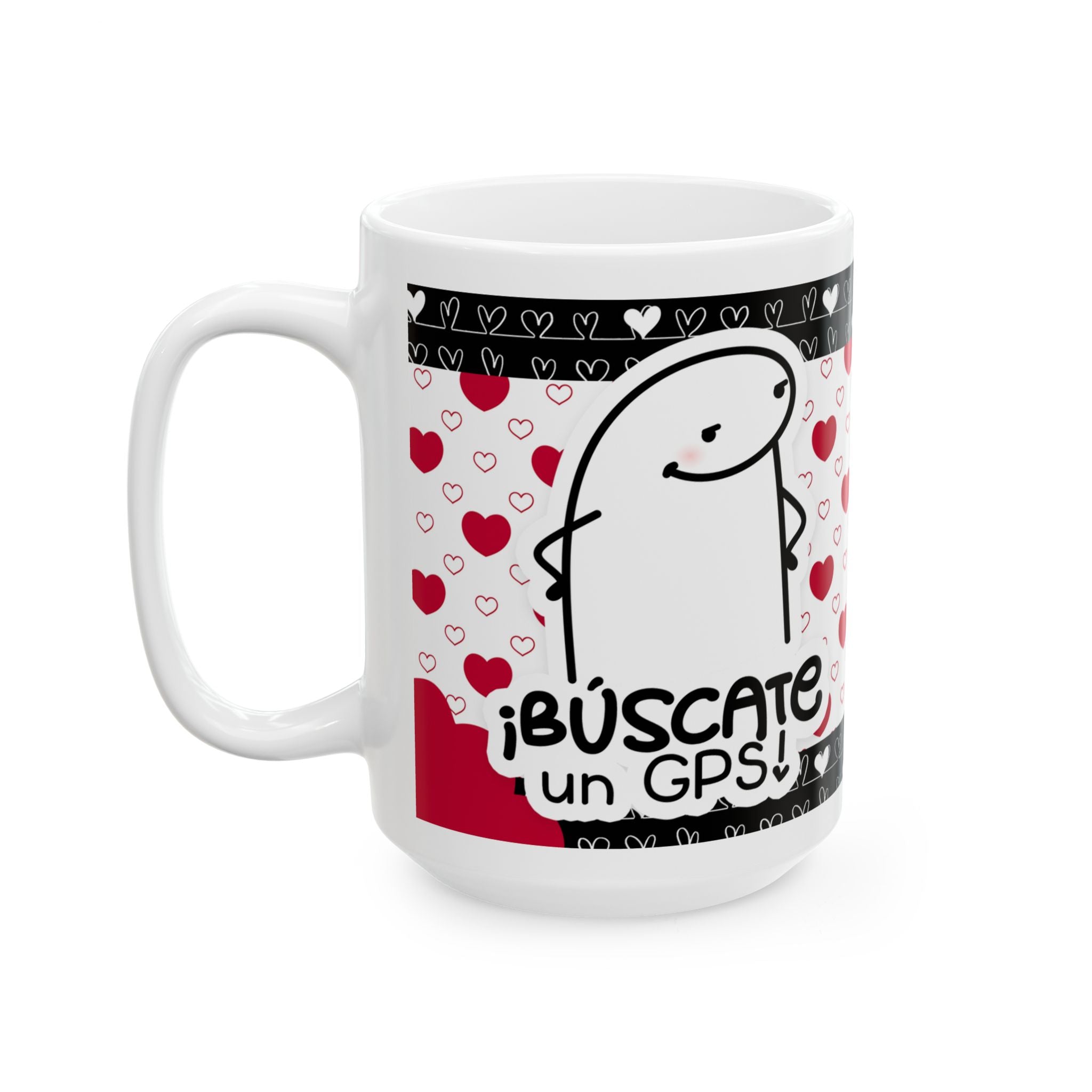 Taza San Valentín “Búscate un GPS y Ubícate Cerquita de Mí” Taza Divertida de Amor