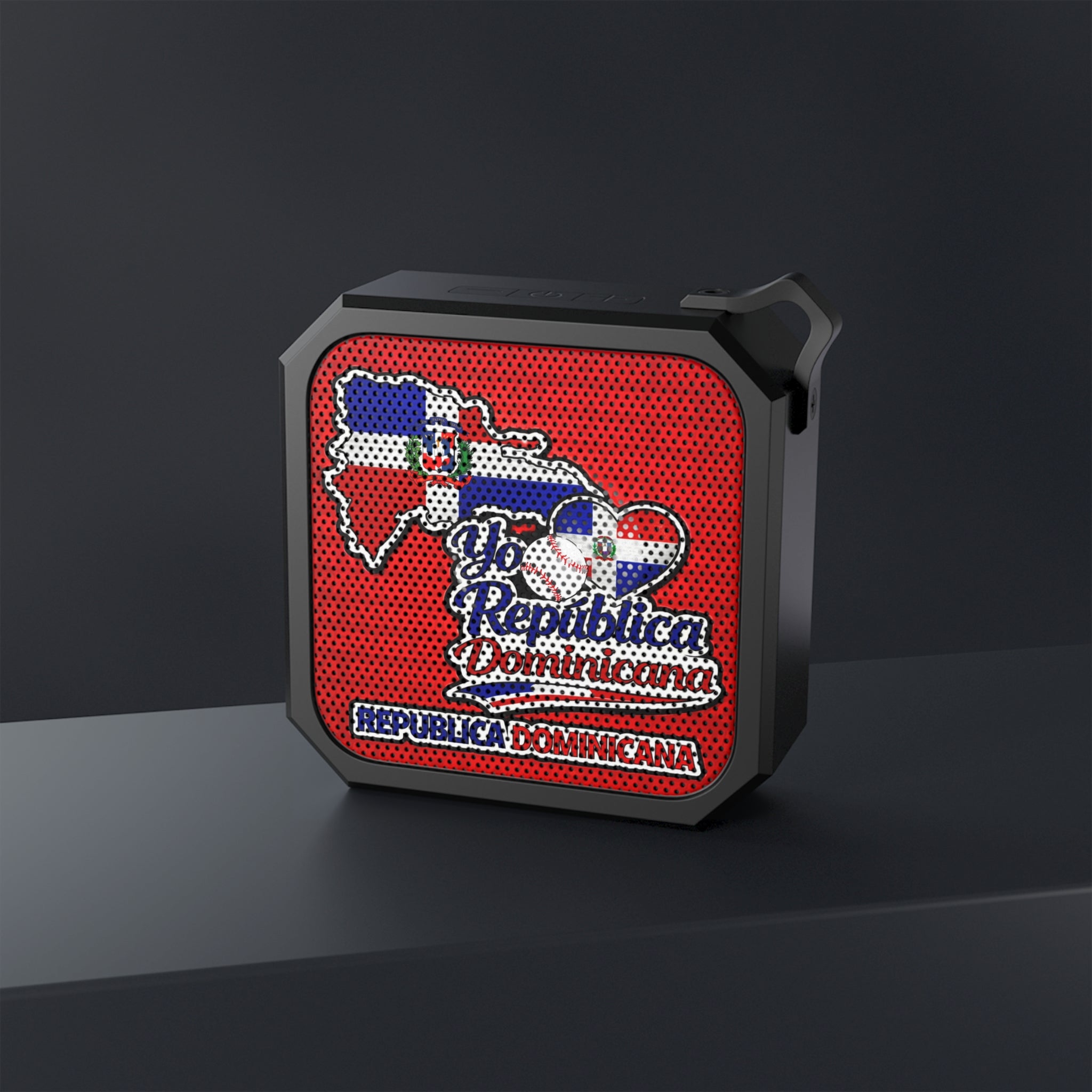 Bocina Bluetooth República Dominicana Portátil Resistente al Agua Diseño Patriótico I Love República Dominicana