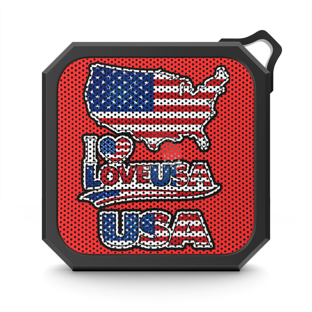 Bocina Bluetooth USA Portátil Resistente al Agua Diseño Patriótico I Love USA