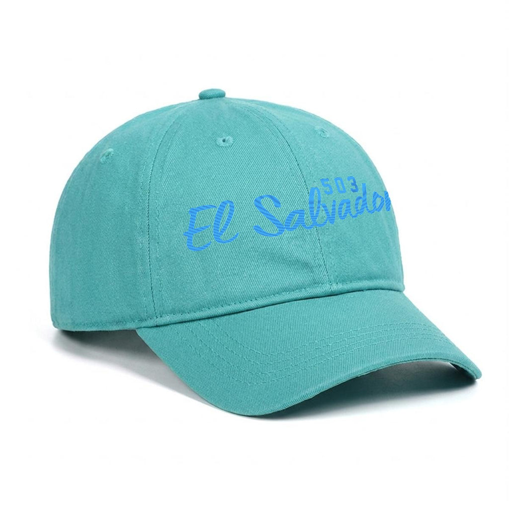 Gorra de El Salvador 503 Bordada Premium Estilo Casual Ajustable de Algodón