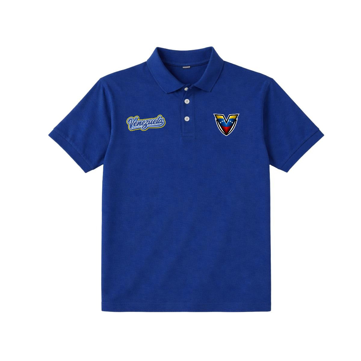 Polo Venezuela Escudo V Frontal y Bandera Espalda