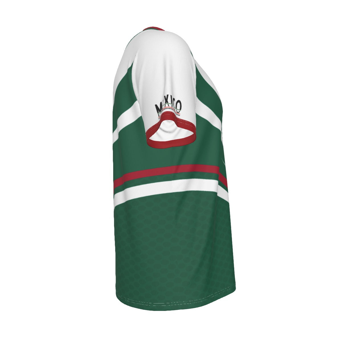 Camisa Deportiva de México Tricolor y Cuello Redondo
