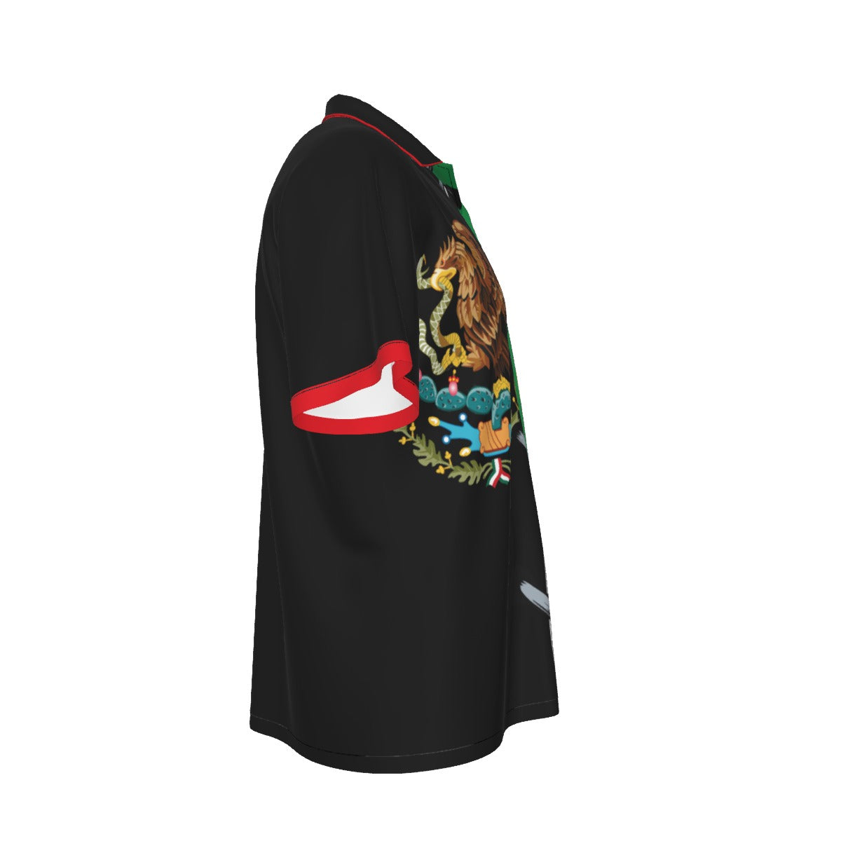Camisa Hawaiana de México Bandera y Escudo Nacional para Hombre
