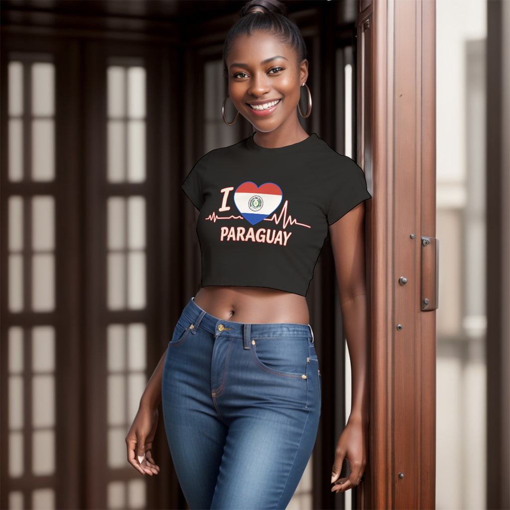 Crop Top I love Paraguay Mujer
