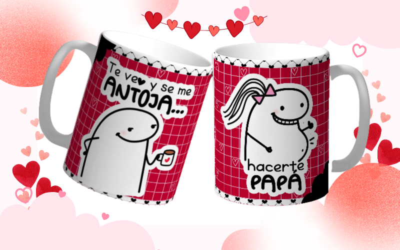Mug San Valentín “Te Veo y Se Me Antoja Hacerte Papá” Taza Divertida de Amor