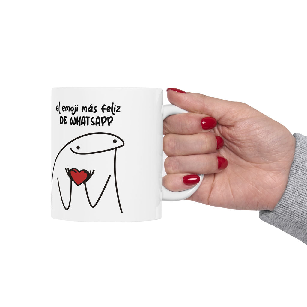 Taza San Valentín “El Emoji Más Feliz” Taza Romántica