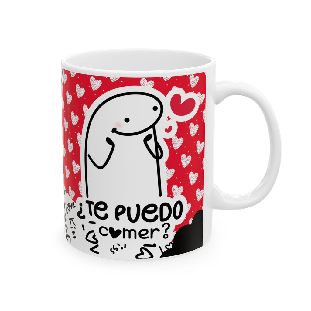 Taza San Valentín “Me Dio Hambre ¿Te Puedo Comer?” Taza Divertida de Amor