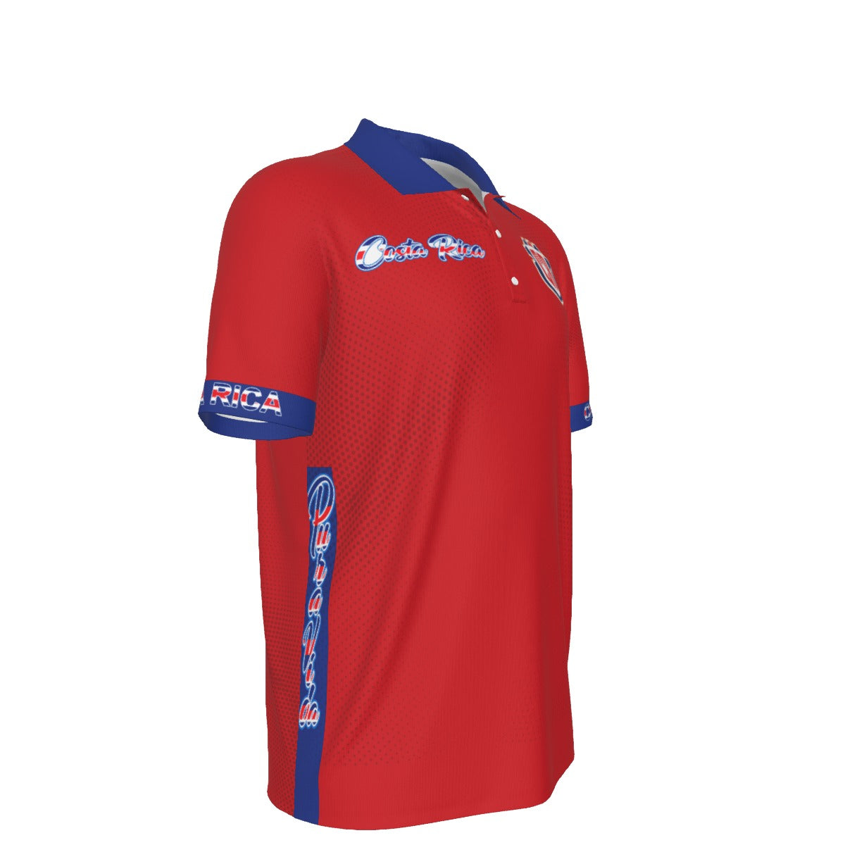 Polo Costa Rica Hombre Camisa Deportiva Patriótica