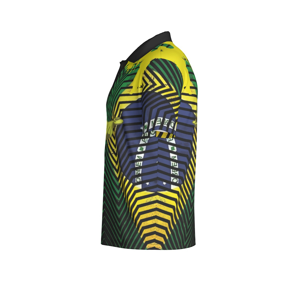 Camiseta Tipo Polo Brasil Cristo Redentor Streetwear – Ícono Urbano Tropical (Hombre)