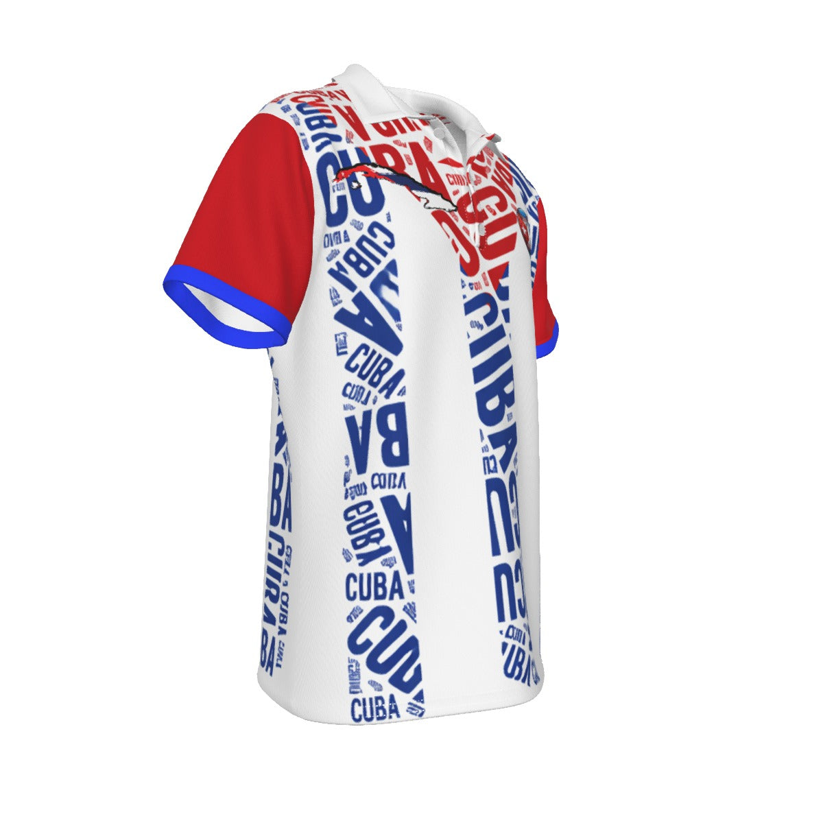 Polo Cuba estilo bandera tipográfico elegante para hombre