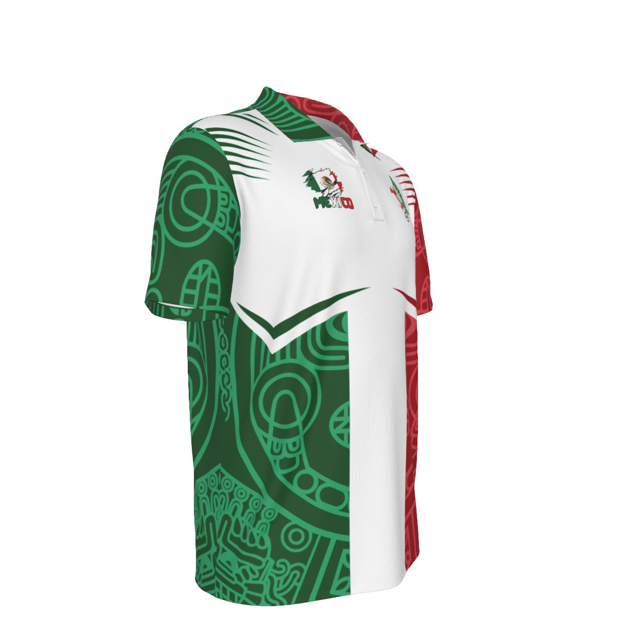 Polo de México Patrones Aztecas y Escudo Águila