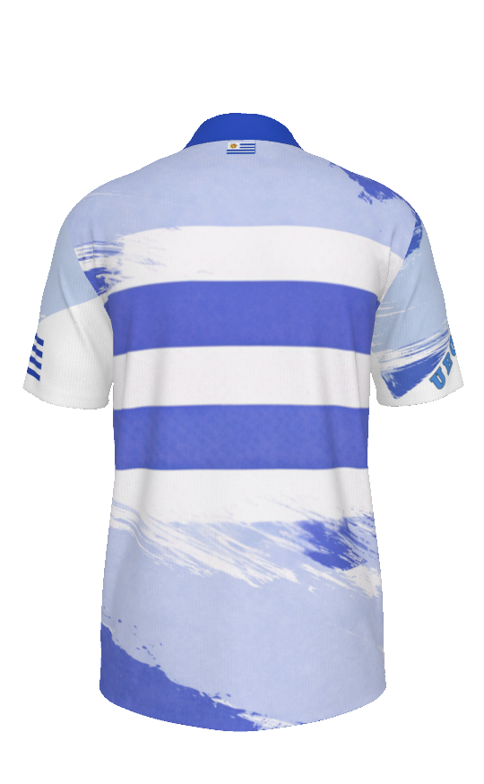 Polo Uruguay Bandera y Sol de Mayo – Camisa Polo Deportiva Hombre Estilo Patriótico