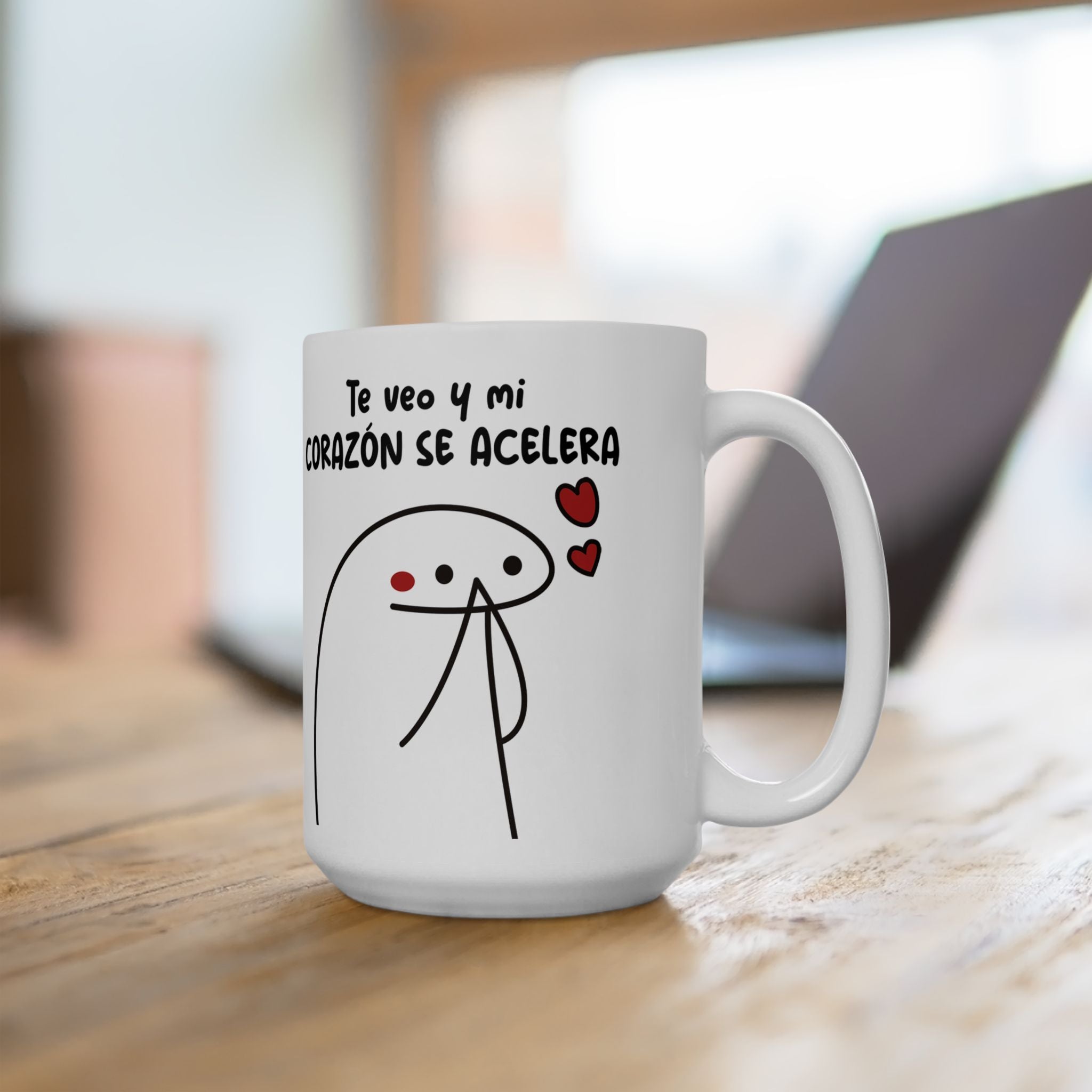 Taza San Valentin “Mi Corazón Se Acelera” Taza Romántica