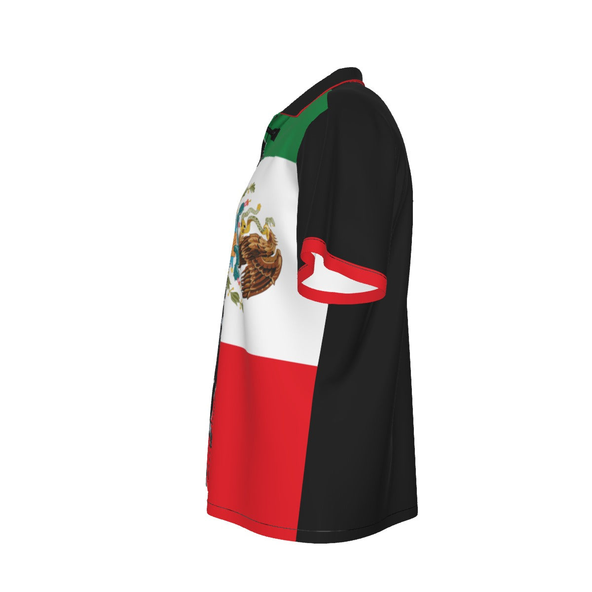 Camisa Hawaiana de México Bandera y Escudo Nacional para Hombre