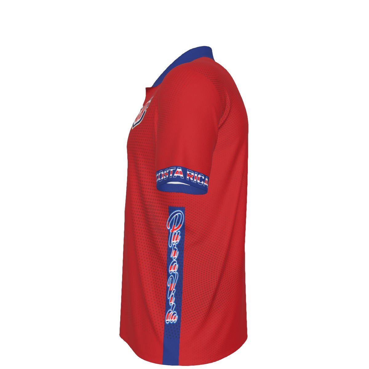Polo Costa Rica Hombre Camisa Deportiva Patriótica