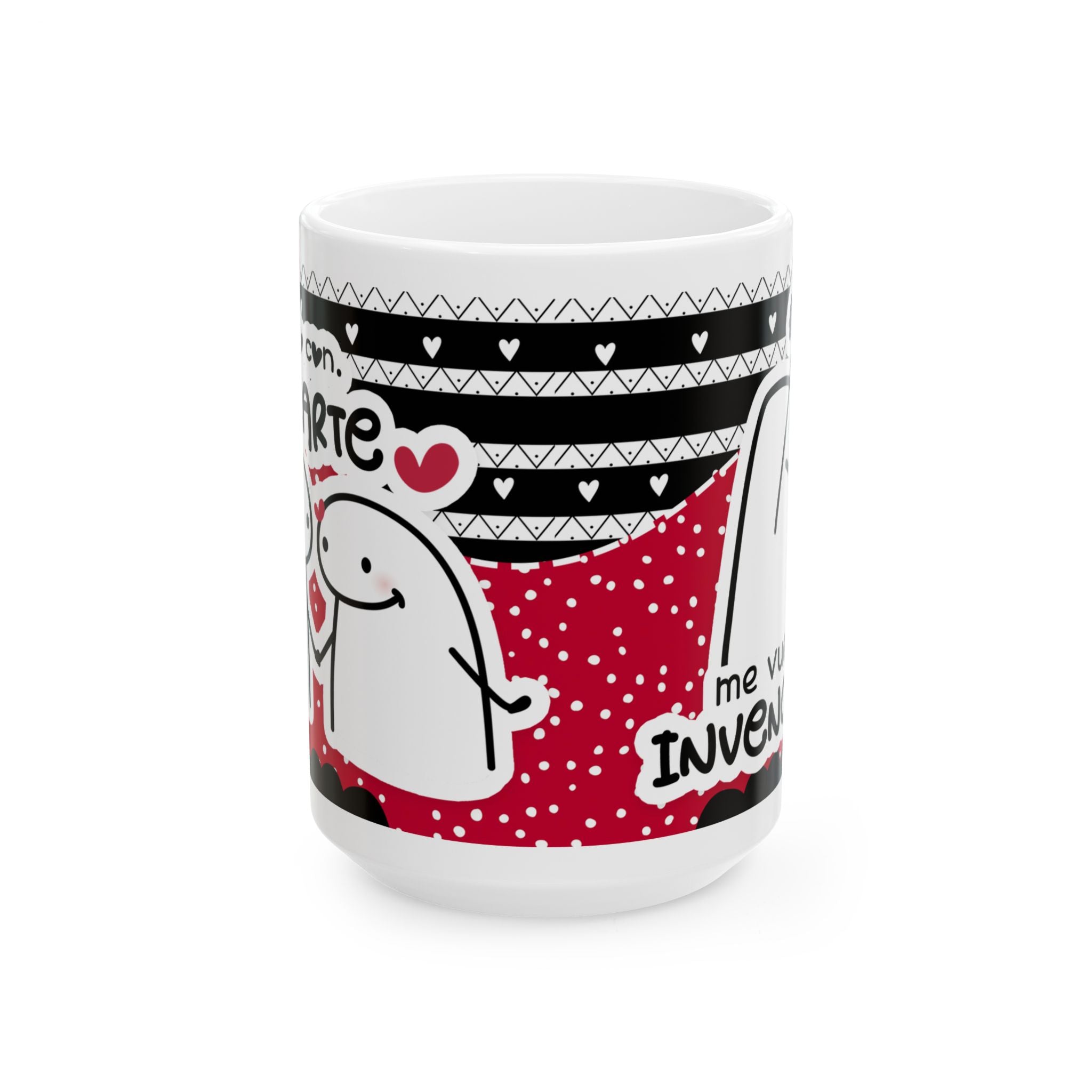 Mug San Valentin “Solo con Mirarte Me Vuelvo Invencible” Taza Romántica Divertida