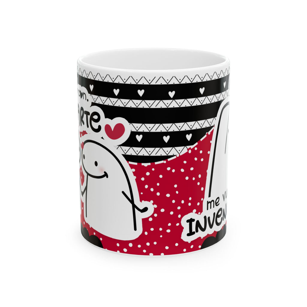 Mug San Valentin “Solo con Mirarte Me Vuelvo Invencible” Taza Romántica Divertida