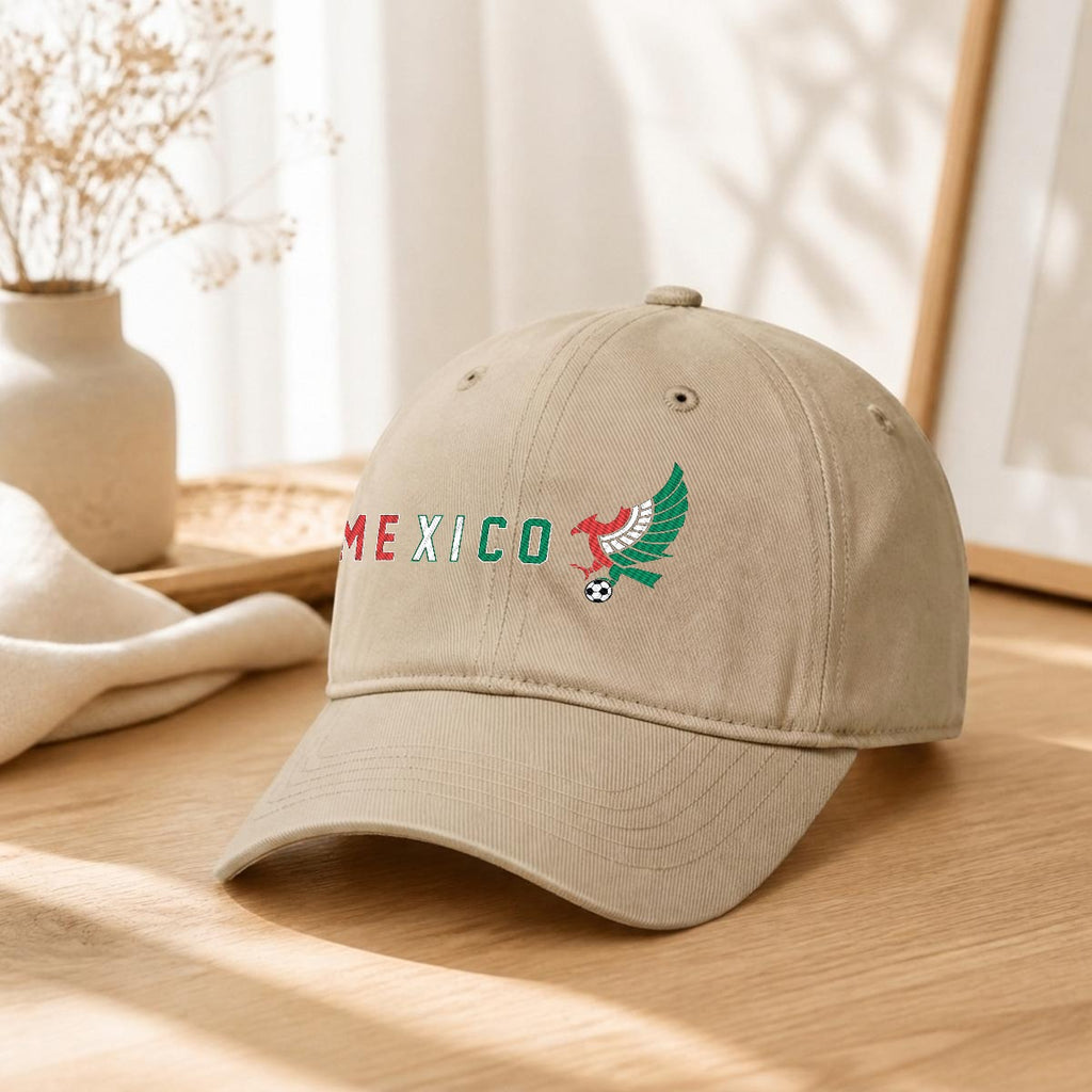 Gorra de México Bordada Premium Estilo Casual Ajustable de Algodón